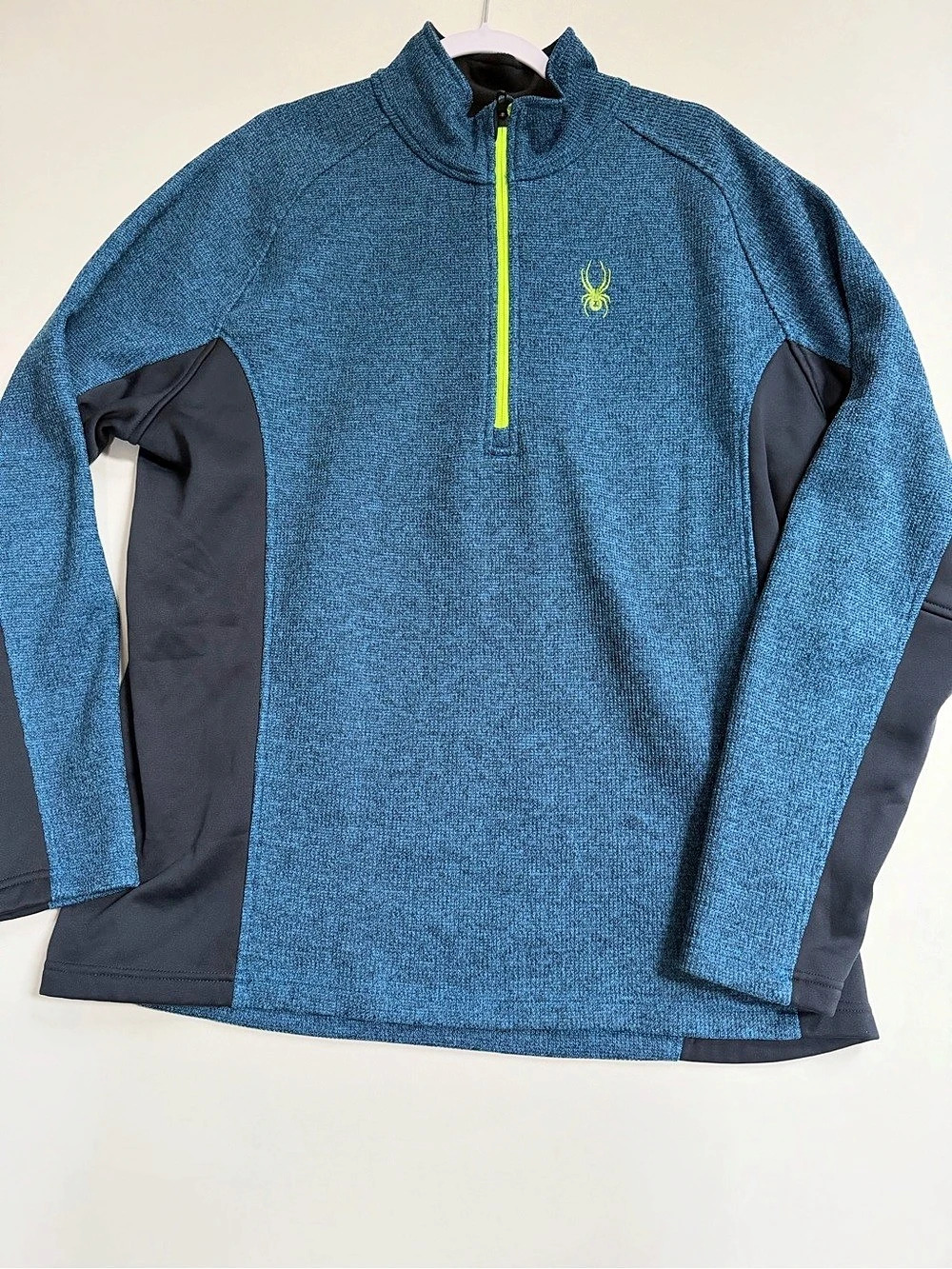 Spyder Bandit Half Zip Fleece Pullover Men's Blue & Black XXL
